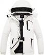 waterproof womens ski jacket with fleece lining - warm winter coat for snow and rain logo