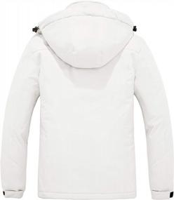 img 3 attached to Лыжная куртка водостойких женщин с подкладкой ватки - теплое пальто зимы для снега и дождя