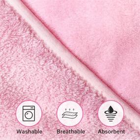 img 2 attached to 🐘 Entyle Hooded Baby Bath Towel - Ultra Absorbent Soft Cotton Hooded Washcloth for Toddlers, Infants & Newborns - 28x55 Inch Cartoon Animal Bathrobes with Hood for Boys & Girls - Pink Elephant