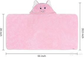 img 1 attached to 🐘 Entyle Hooded Baby Bath Towel - Ultra Absorbent Soft Cotton Hooded Washcloth for Toddlers, Infants & Newborns - 28x55 Inch Cartoon Animal Bathrobes with Hood for Boys & Girls - Pink Elephant