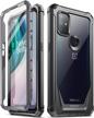protect your oneplus nord n10 5g with the poetic guardian series case: full-body hybrid bumper cover with shockproof design and built-in-screen protector in sleek black logo