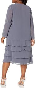 img 3 attached to S L Fashions Womens Embellished Chiffon Women's Clothing ~ Dresses