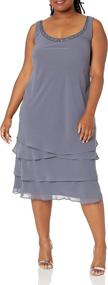 img 2 attached to S L Fashions Womens Embellished Chiffon Women's Clothing ~ Dresses