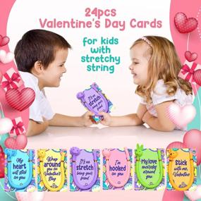 img 2 attached to 24 Pack Animal Stretchy Strings: Perfect Valentine'S Day Gifts For Kids' Classroom Exchange + Monkey Noodle Fidget Toy
