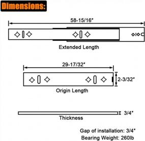 img 3 attached to 🗄️ HWMATE Heavy Duty Drawer Slides - Industrial Hardware with Extended Extension