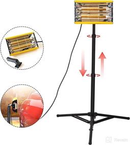 img 4 attached to DATOU BOSS Infrared Paint Curing Lamp 2000W: Optimize Car Body Repair with Adjustable Bracket & Heat Lamps