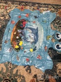 img 6 attached to Abida Tummy Time Water Mat | Надувная игрушка для младенцев для сенсорного развития | Идеальный подарок для новорожденных и малышей | Стимулирующий игровой коврик для малышей 3/6/9/12 месяцев
