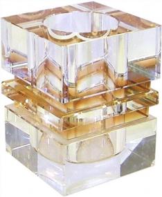 img 3 attached to Amlong Crystal Amber Pen Holder For A Stylish And Organized Desk