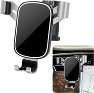 📱 secure and convenient car phone holder for tesla model x and model s [compatible with big phones and cases] - enhance your auto accessories with this navigation bracket and interior decoration mobile cellphone mount logo