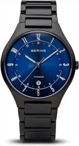 img 4 attached to BERING Unisex Analog Quartz Classic Collection Watch With Calfskin Leather Strap & Sapphire Crystal