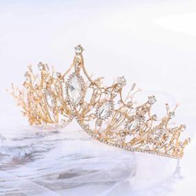 img 1 attached to Shine On Your Wedding Day With Nicute'S Glamorous Bridal Crowns And Tiaras
