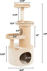 img 3 attached to 4 Tier Cat Tower Scratching Multiple Cats