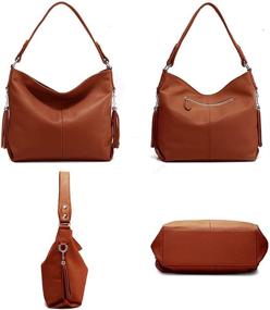 img 2 attached to Fashion Genuine Leather Shoulder Messenger Women's Handbags & Wallets ~ Satchels