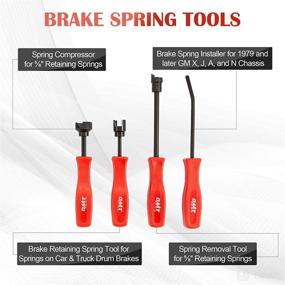 img 1 attached to 🔧 Enhance Brake Maintenance Efficiency with Orion Motor Tech 8pc Drum Brake Tool Kit and Spring Compressor Set