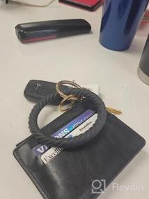 img 5 attached to Idakekiy Wristlet Keychain: Stylish Silicon Wallet Bracelets With Tassel For Women & Girls