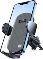 universal car phone holder mount – apps2car air vent phone mount for car with adjustable vent clip, compatible with iphone, samsung and other big cellphones, thick case friendly logo