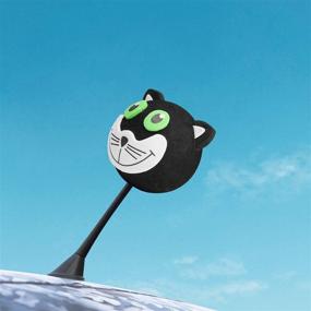 img 3 attached to YGMONER Happy Bee Car 🐝 Antenna Topper - Black Cat Antenna Ball