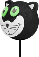 ygmoner happy bee car 🐝 antenna topper - black cat antenna ball logo