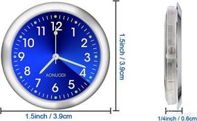 img 3 attached to Veanic 2pcs Analog Car Clock Quartz Clock, Mini Stick On Dashboard Decoration Watch for Office, Home, Car, Boat (Blue)