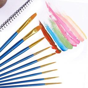 img 1 attached to 6 Packs Professional Artist Acrylic Paint Brushes Set - 60 Pcs Nylon Hair For All Purpose Oil Watercolor Painting Kits.