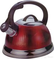 🔴 stylish metallic red whistling tea kettle - 2.5 qt логотип