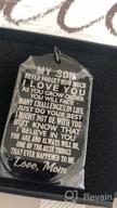 img 1 attached to 🌟 Inspirational Gift: Mom's Keychain to Son - Perfect Birthday, Valentine's or Christmas Gift for Step Son, Adult, Teen Boy! Mother's Love for Her Son Serves in the Army (Black) review by Steve Griffin