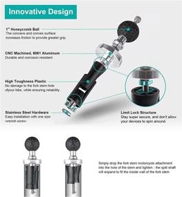 img 2 attached to 🏍️ WINDFRD Motorcycle Fork Stem Ball Base: 1" B Size Ball for 12mm-30mm Stems. Kawasaki, Ducati, Honda, BMW Compatible. RAM Mount & More