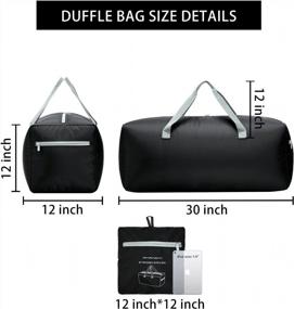 img 2 attached to Travel In Style: Foldable Duffel Bag 30" With 75L Capacity And Water Resistant Material