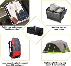 img 1 attached to Travel In Style: Foldable Duffel Bag 30" With 75L Capacity And Water Resistant Material
