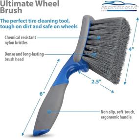 img 3 attached to 🚗 Relentless Drive Car Wheel Brush: Ultimate Tire and Wheel Cleaning Solution for Cars, Trucks, SUVs, and Motorcycles