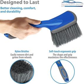 img 2 attached to 🚗 Relentless Drive Car Wheel Brush: Ultimate Tire and Wheel Cleaning Solution for Cars, Trucks, SUVs, and Motorcycles