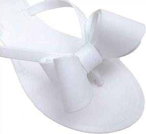 img 3 attached to Summer Sandals For Women: Flat Jelly Bow Flip-Flops With Rivets For Beach, Rain, Dressy And Cute Looks