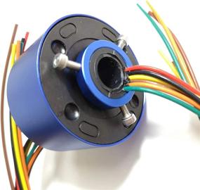 img 3 attached to Taidacent Hollow Slip Ring Rotary Electrical Contact 2/4/6/12 Wires Collector Ring Conductive Electric Motor Slip Ring Rotating Connector (6 Wires 10A Inner Hole 12.7Mm OD 54Mm)