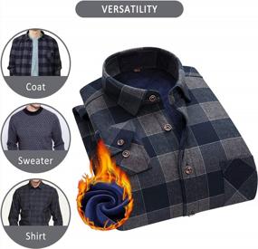img 1 attached to Heavyweight Men'S Thermal Work Shirts With Quilted Lining, Padded For Warmth, And Flannel Plaid Or Fleece Styles Available In Long Sleeves