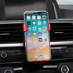 img 3 attached to 📱 Beerte Phone Holder: Adjustable Car Air Vent Mount for BMW 3 Series 2012-2018, 4 Series 2013-2019 - 360° Rotation, Dashboard Cell Phone Mount for Any Size Phone (Alloy-Red)