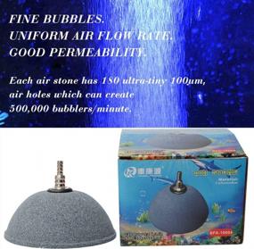 img 1 attached to 2-Pack Quickun Updated Crazy Air Disc Stone Cylinder Bubbler Diffuser For Aquarium Fish Tank Hydroponics Pump Airstones - 3/16" 5/16" Hose ID