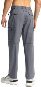 img 3 attached to Men'S Lightweight Hiking Cargo Pants With Multi-Pockets - Perfect For Fishing, Camping & Work By Pudolla