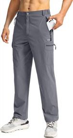 img 4 attached to Men'S Lightweight Hiking Cargo Pants With Multi-Pockets - Perfect For Fishing, Camping & Work By Pudolla