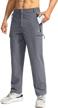 men's lightweight hiking cargo pants with multi-pockets - perfect for fishing, camping & work by pudolla logo