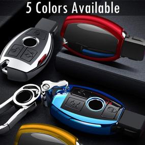 img 1 attached to 🔑 Protective Key Fob Cover for Mercedes Benz - COMPONALL Premium Soft TPU Case for C E M S CLS CLK GLK GLC G Class