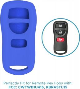 img 1 attached to Keyless2Go Replacement Blue Silicone Protective Case For Remote Key Fobs With FCC CWTWB1U415 KBRASTU15