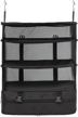 maximize closet space with surblue's collapsible 3-shelf hanging storage bag - xl size (17.71 * 11.81 * 20in) - black logo