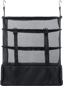 img 2 attached to Maximize Closet Space With Surblue'S Collapsible 3-Shelf Hanging Storage Bag - XL Size (17.71 * 11.81 * 20In) - Black