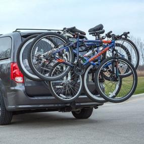img 3 attached to Folding Hitch Bicycle Rack For 4 Bikes By Rage Powersports Elevate Outdoor