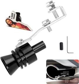 img 3 attached to 🚗 Enhance Your Vehicle's Roar with Car Turbo Whistle Upgrade Muffler Sound Booster - Universal Black Aluminum Exhaust Whistle