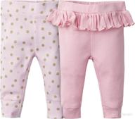 👶 cute and comfy: gerber baby girls' 2-pack pants for ultimate comfort and style логотип