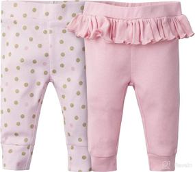 img 3 attached to 👶 Cute and Comfy: Gerber Baby Girls' 2-Pack Pants for Ultimate Comfort and Style