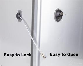 img 3 attached to 🔒 FIGEPO Combination Refrigerator Lock - Transparent Fridge Lock Freezer Child Safety Lock - Strong Adhesive Door Lock - 2 Pack in Grey