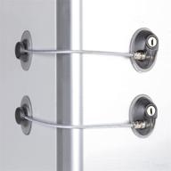 🔒 figepo combination refrigerator lock - transparent fridge lock freezer child safety lock - strong adhesive door lock - 2 pack in grey logo