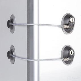 img 4 attached to 🔒 FIGEPO Combination Refrigerator Lock - Transparent Fridge Lock Freezer Child Safety Lock - Strong Adhesive Door Lock - 2 Pack in Grey